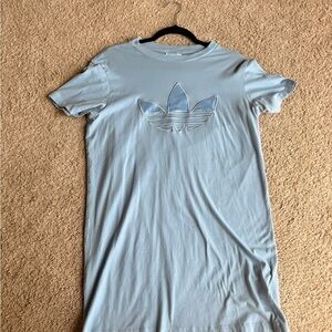 adidas Light Blue Trefoil T-Shirt dress